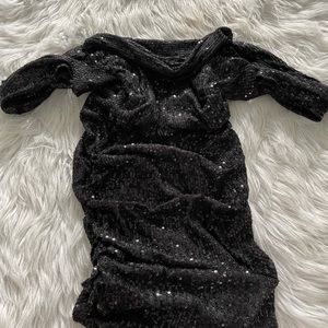 hello molly off the shoulder sequin dress